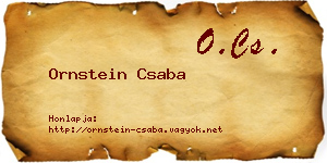 Ornstein Csaba névjegykártya